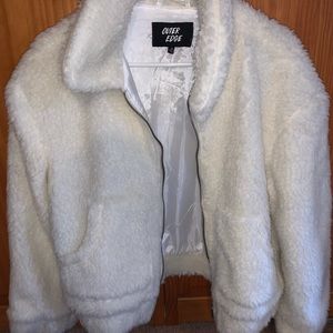M White Fluffy Jacket